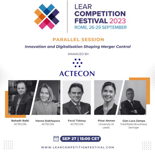 ACTECON is proud to sponsor the Lear Competition Festival (LCF) to be held in Rome between 26 and 29 September 2023.
